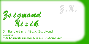 zsigmond misik business card